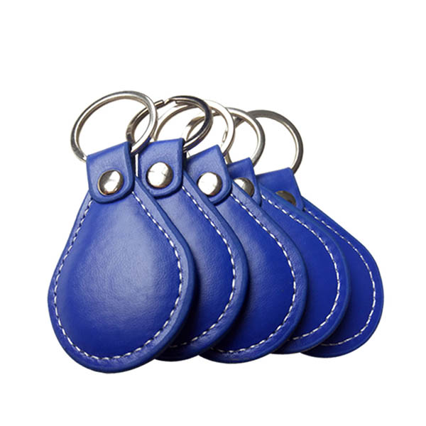 13.56MHz F08 Özel Logo Basılı Keyfob Ultralight NFC KEYTAG RFID Deri Anahtar Etiketi