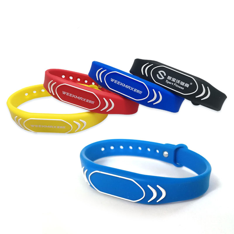Pulsera inteligente de 125 kHz/13.56MHz Pulsera de identificación para niños imprimible Pulsera de pulsera para nadar pobre