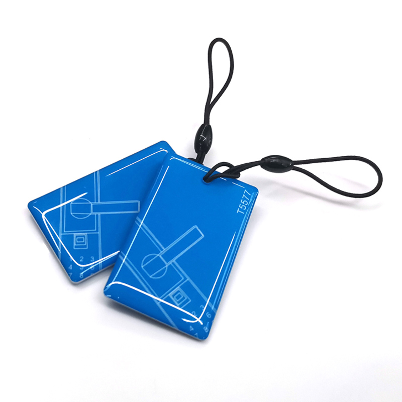 Programmable 125khz T5577 Keychain Tag Crystal Resin NFC Epoxy Custom Nfc Keychain RFID for Access Control