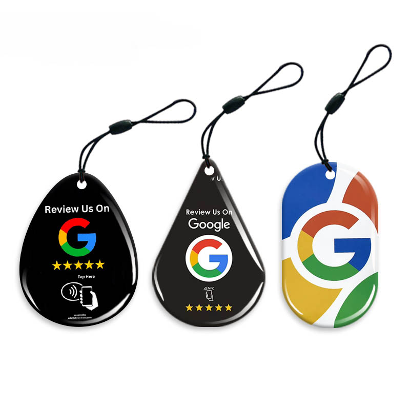 Customized Logo Printing 30mm Nfc 213 Epoxy Card Keyfobs Share Social Media Phone Keychain Waterproof NFC Epoxy NFC Tag