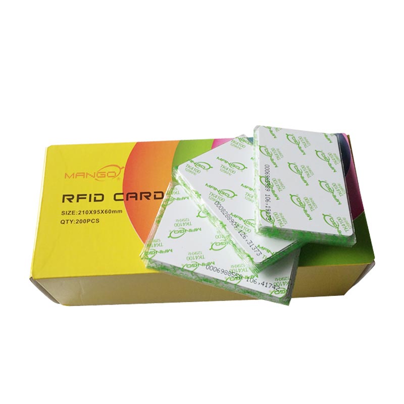 Factory Price125KHz TK28 Blank Mango RFID Cards Access Control White Card Keytag