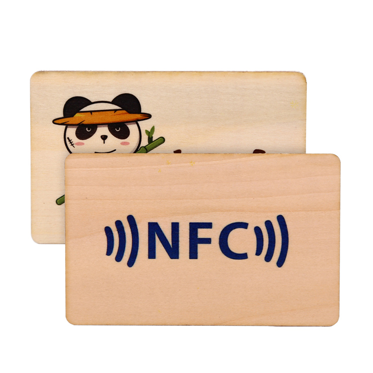 Customized Eco-Friendly Business Card Logo Printing 1k NFC Chip Bamboo Wood Material 13.56MHz RFID for Hotels Key Card Access