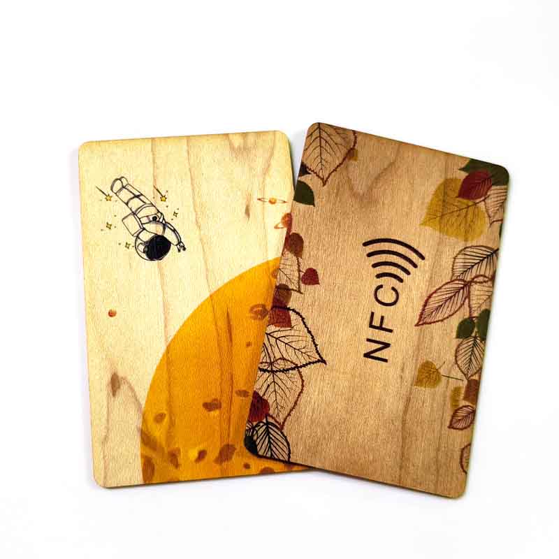 Custom Eco Friendly Printable Smart Wooden Bamboo Nfc Wood Business Card Blank for Engraving Hotel Door Lock System