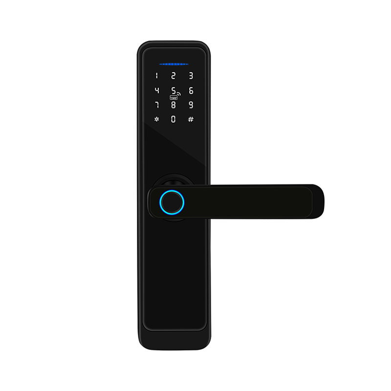 High Security Tuya Smart Door Lock d'empreinte digitale Mortise Home Office Smart Wood Door Lock