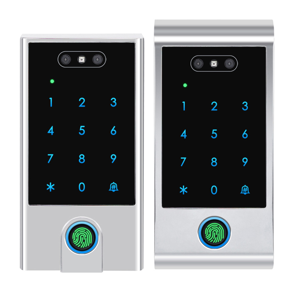 Asistencia de tiempo de reconocimiento de caras inteligente de IA, control de tarjetas NFC Ttlock Wifi Wifi Bluetooth con control de tarjetas NFC con timbre con timbre