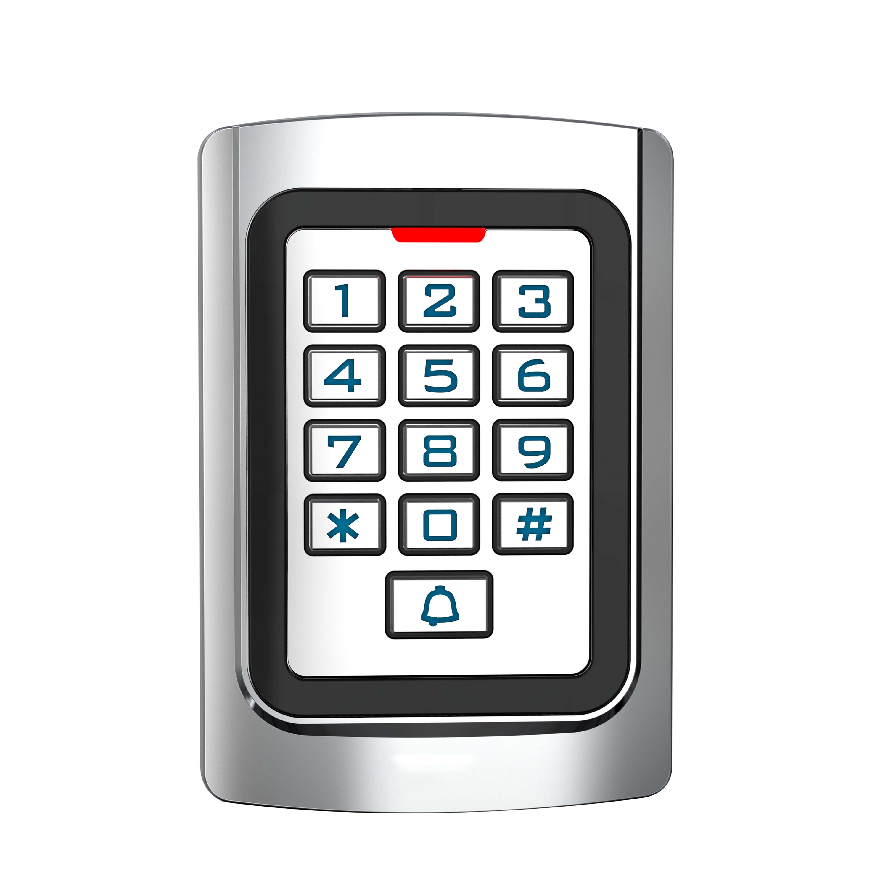 Metal Case IP65 Reader de control de acceso a la puerta de la tarjeta RFID EM impermeable con cerradura de puerta de tarjeta inteligente independiente