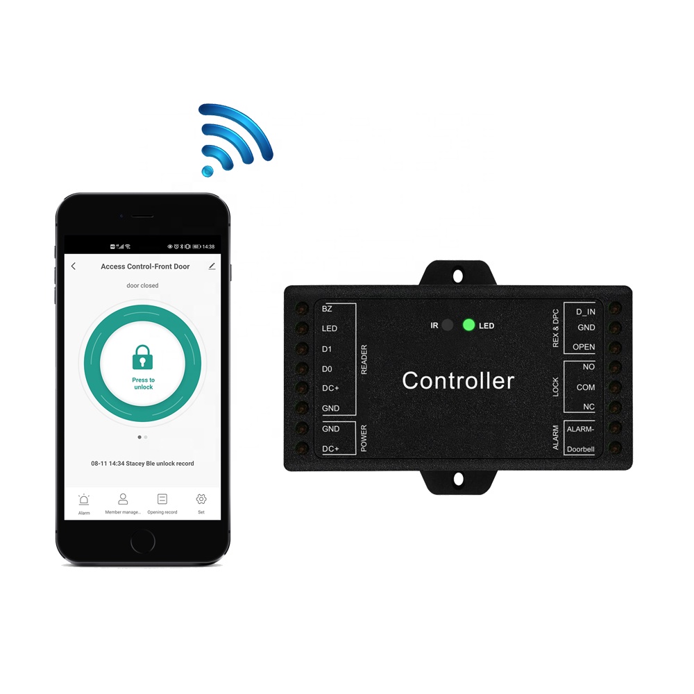 단일 도어 액세스 컨트롤러 Wi -Fi 미니 도어 컨트롤러 26 ~ 37 비트 출력 Wiegand Reader Control Panel과 연결