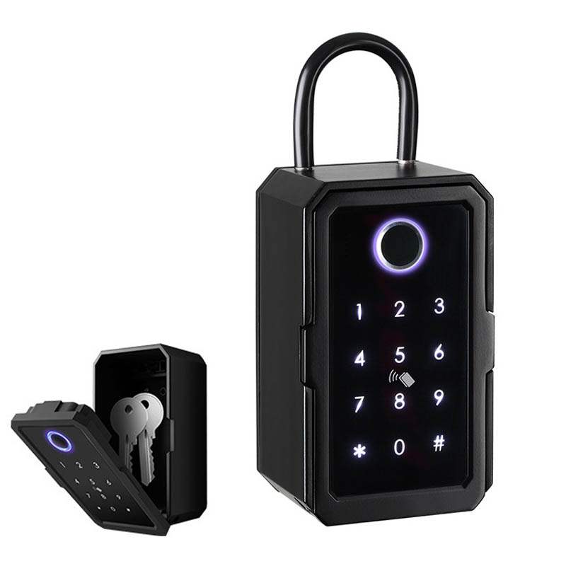 Keybox impermeable IP65 KEYPAD K3F Entrada sin tecla Huella dactilar Tarjeta de contraseña Ttlock TUYA Aplicación Caja de tecla inteligente con bloqueo y llave