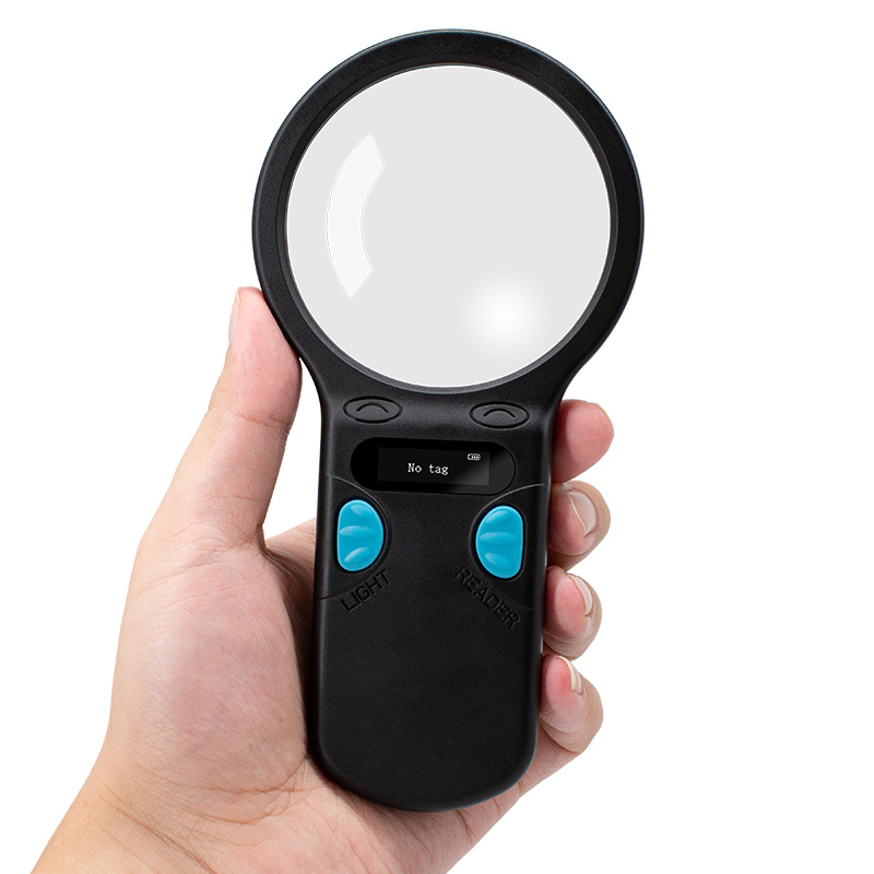 Lettore di marchi auricolari RFID per lettore di microchip FDX-B per scanner per animali ABS di vendita caldo 134.2Khz 3-5cm