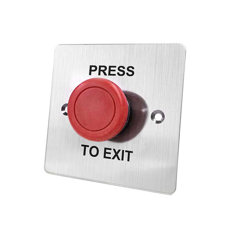 Surface Mount 86x86 mm Stainless Steel Metal Plate Large Door Release Emergency Exit Push Button