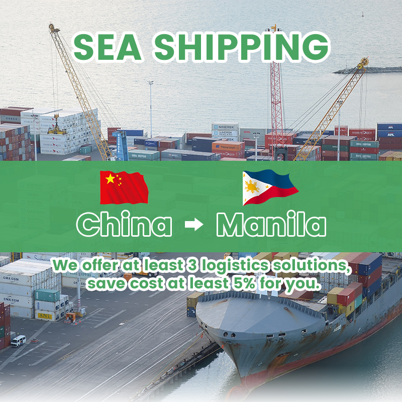 Sea shipping cost from China to Manila Davao Cebu Philippines 20ft 40ft