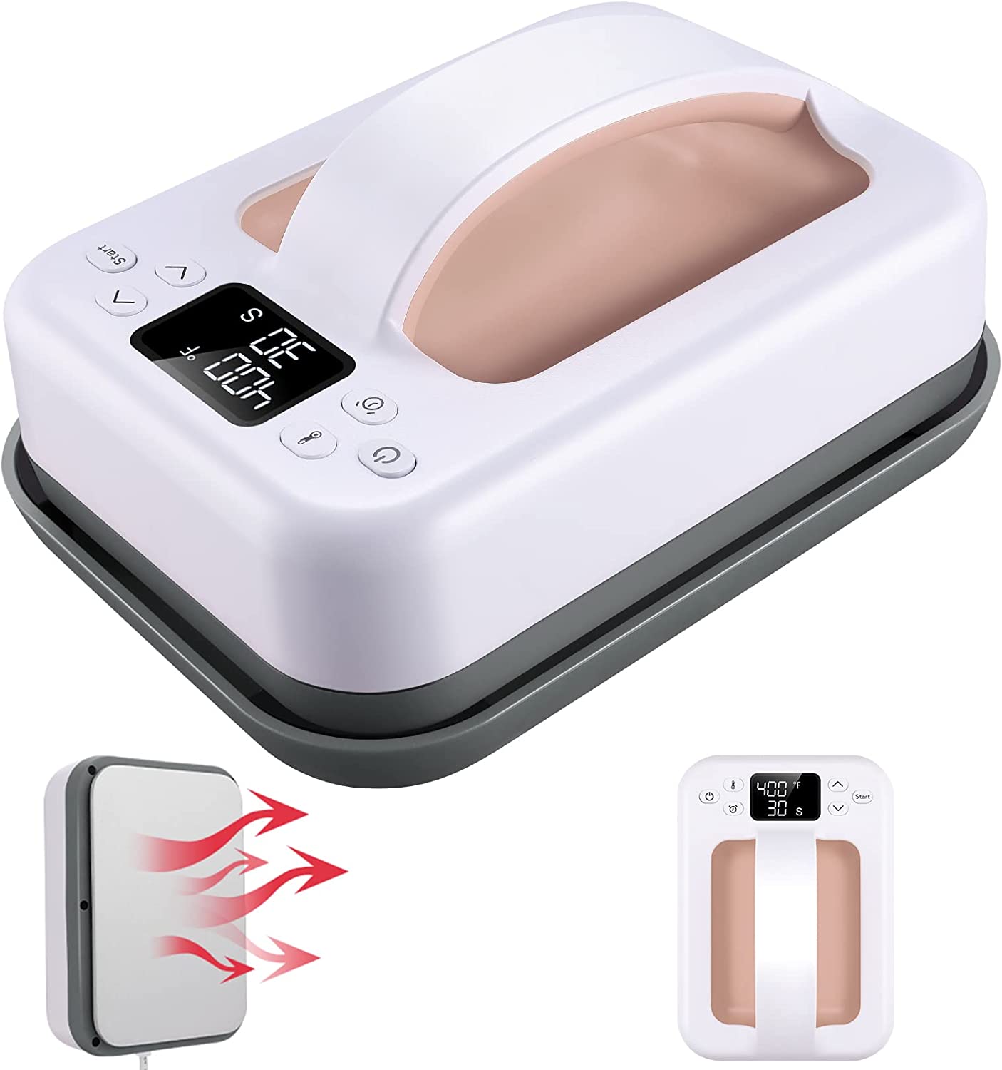 7''x5'' Mini Heat Press Machine - Pink