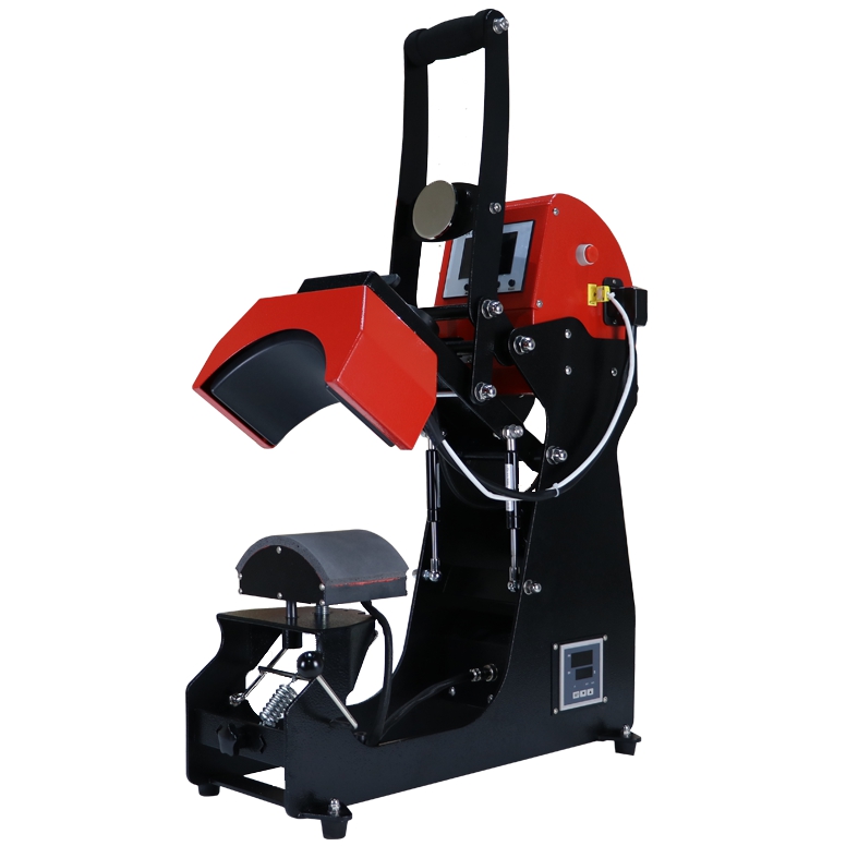 Dual Heat Platen Hat Heat Press for Leather Patch Printing