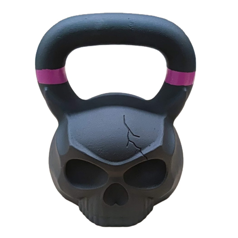OEM/ODM Custom Black Skulls Kettlebell aus Gusseisen