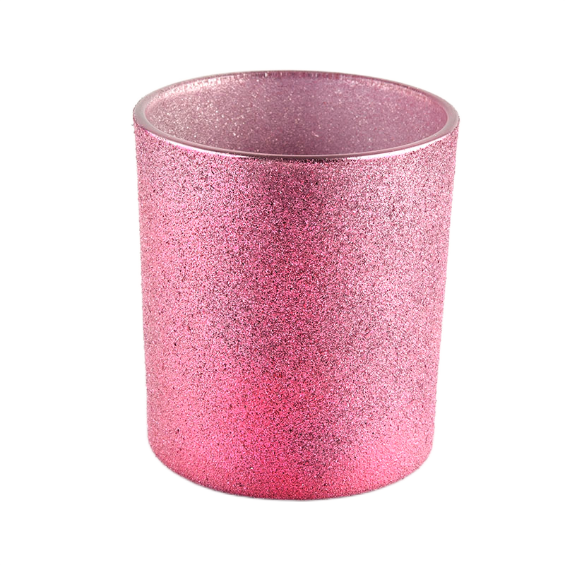 Custom creative home decoration rose golden glass candle vessel