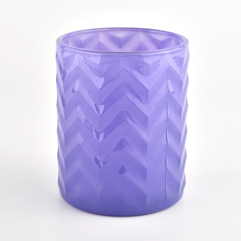 10oz 12oz New design purple glass candle jars wholesale