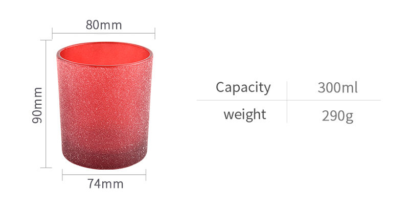 Wholesale Luxury Custom Empty Red Candle Holder Glass Candles Jars