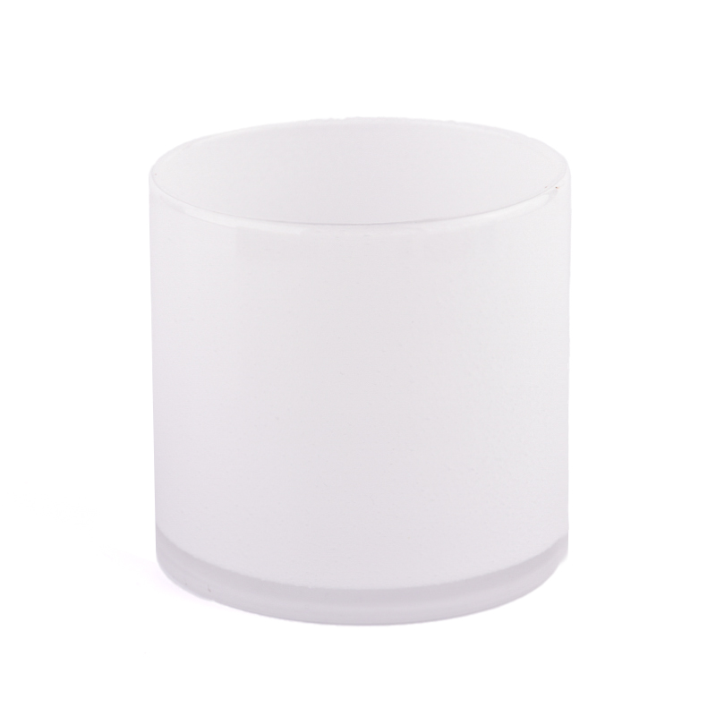 Wholesale white glass candle jars for candle making