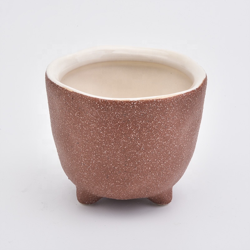 ceramic vessel candle tea light ceramic candle jar matte