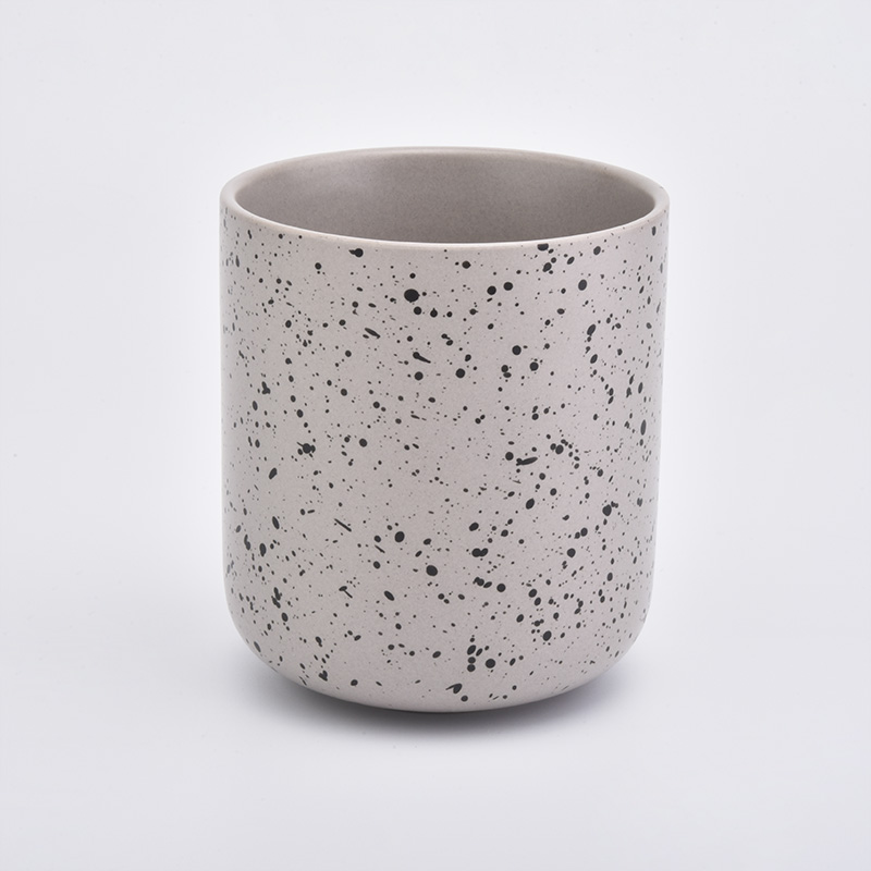 Luxury soil color ceramic candle holder