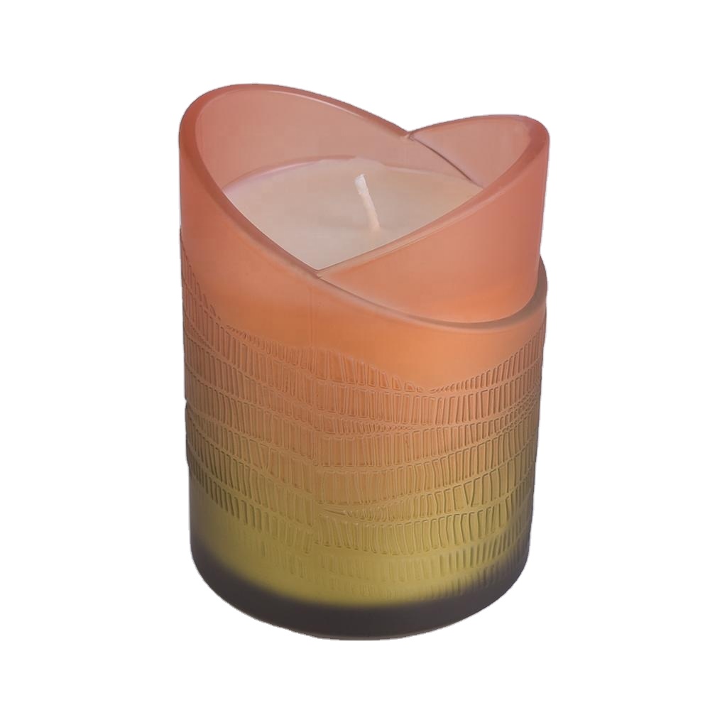 8oz 10oz 12oz Sunny heart decorative luxury glass candle jars supplier
