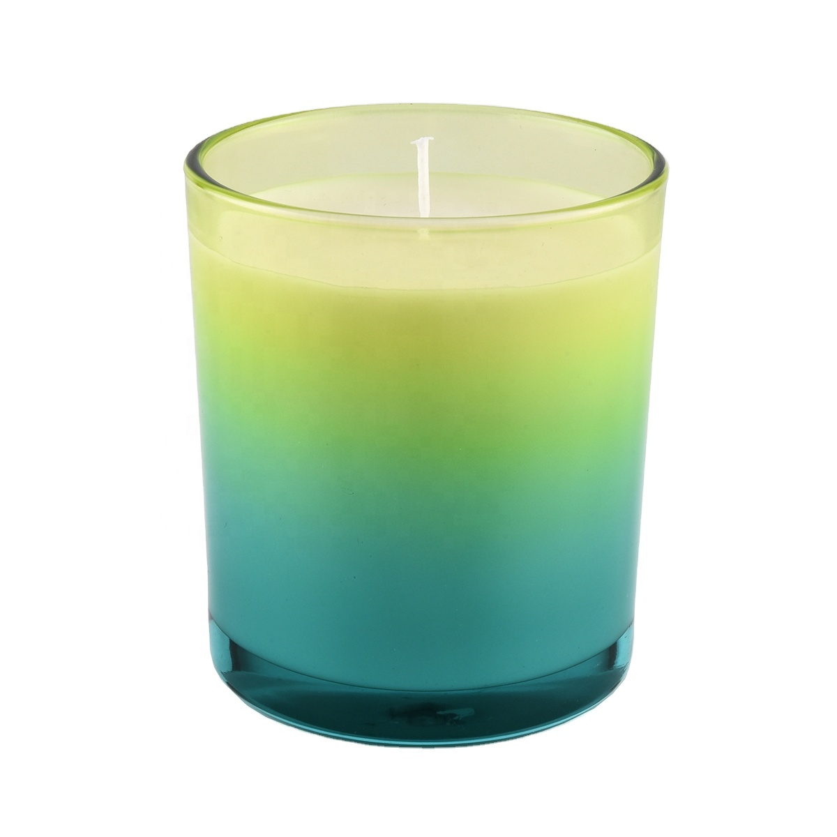 Luxury apothecary scented soy wax candle jar glass gradient candle holders