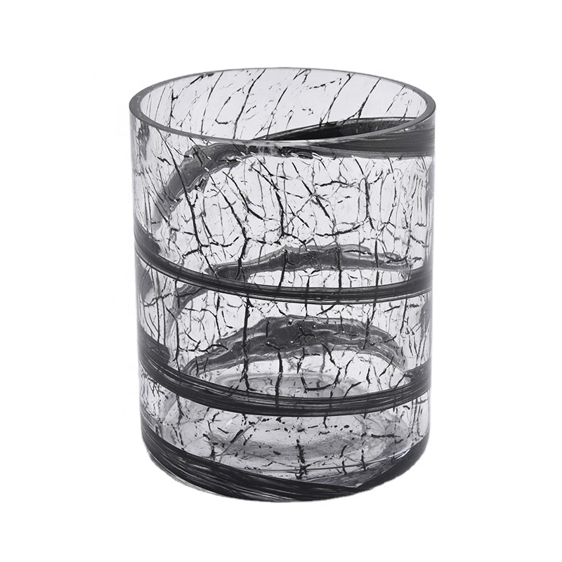 12oz matte straight glass candle holders with wooden lid elegant candle jars