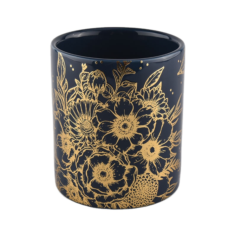 Wholesales luxury decorative custom color ceramic candle vessels