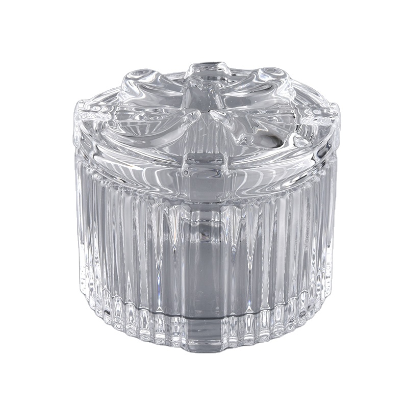 bowknot decorated 150ml clear tealight holder small glass for candle