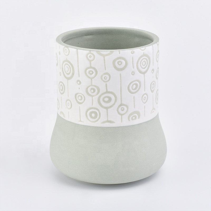 Personalized green glazed candle votive holder church ceramic jar wedding decoration in bulk