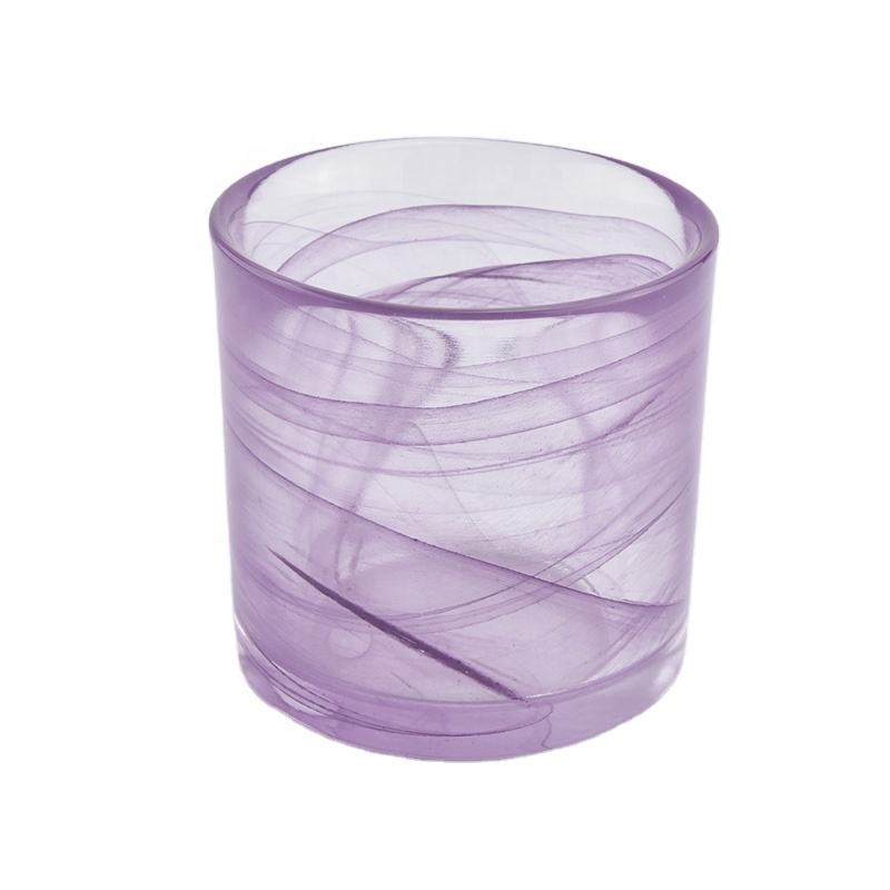 colored glass candle vessel glass candle jar of decorative wedding with lid