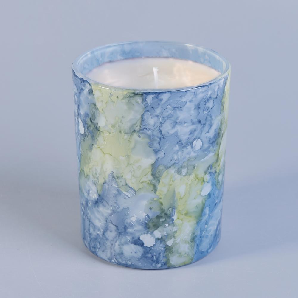 Transfer printing glass candle holders