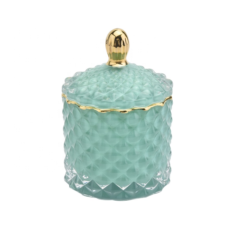Luxury candle vessel votives glass candle jars with lid supplier