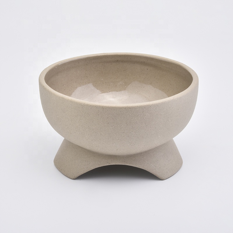 wedding or home decoration cement tealight holder Ceramic jars