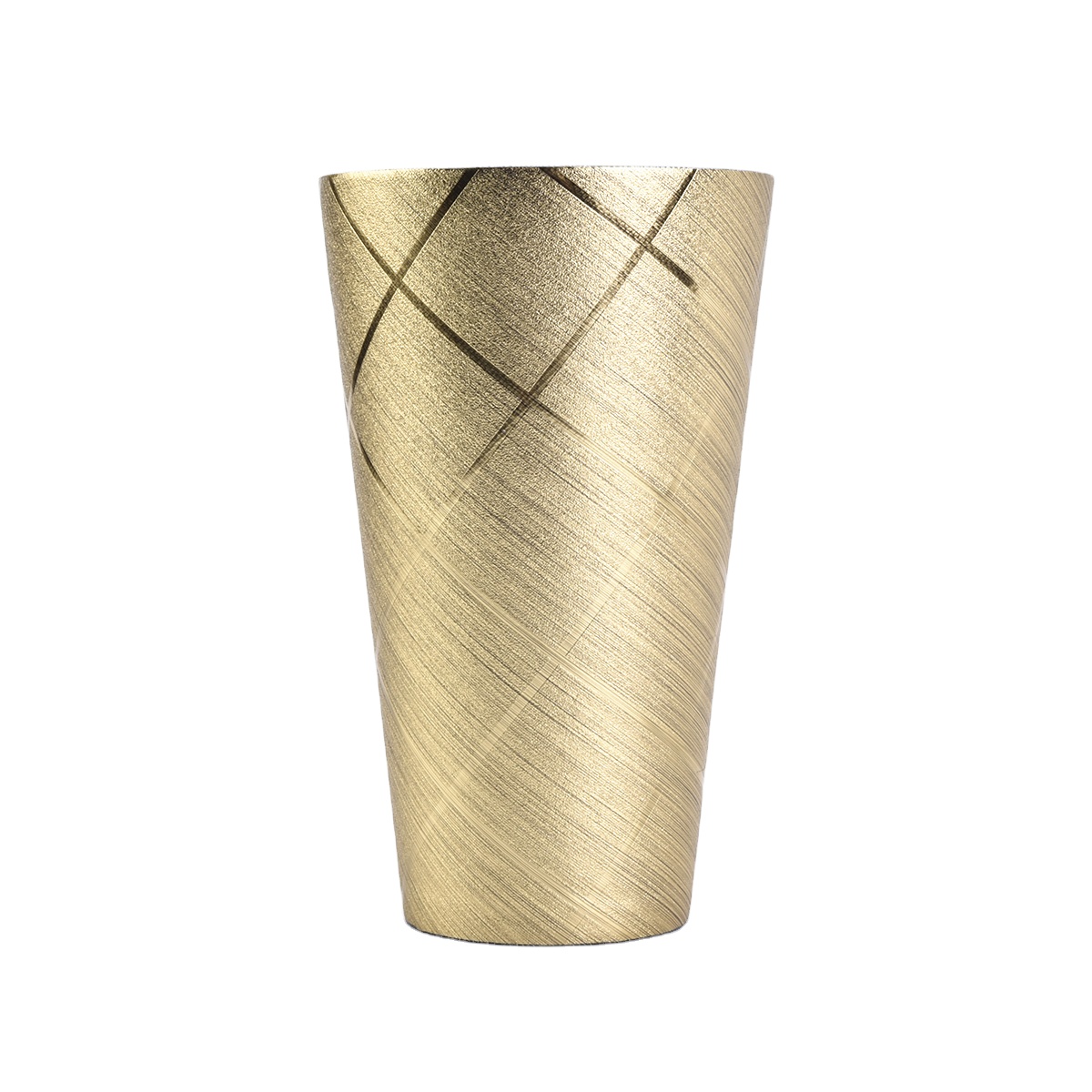 Bulk luxury PU material leather gold candle holders