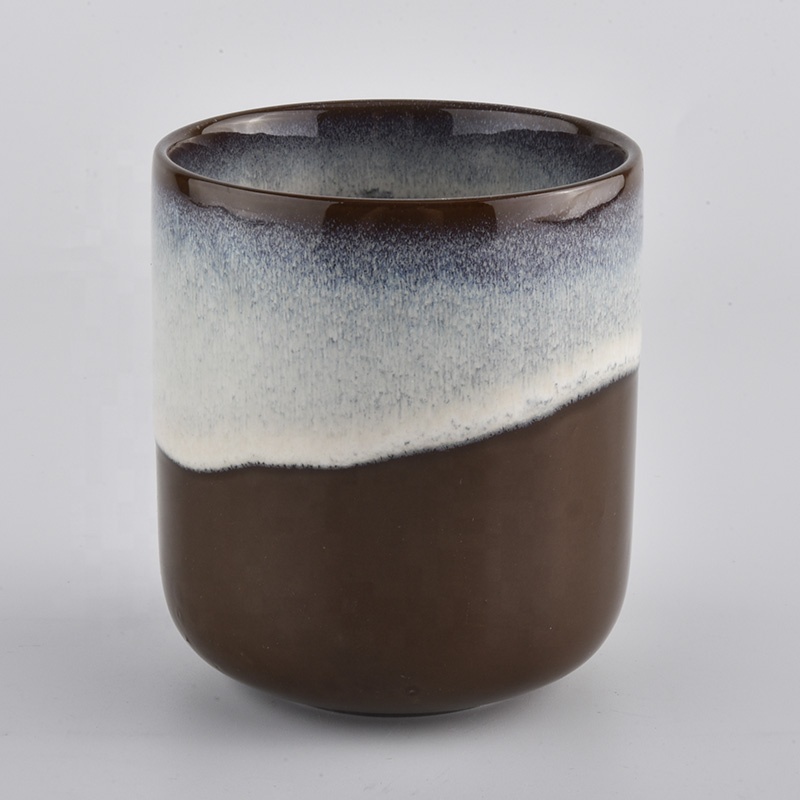 ceramic candle jar with lid empty 14oz