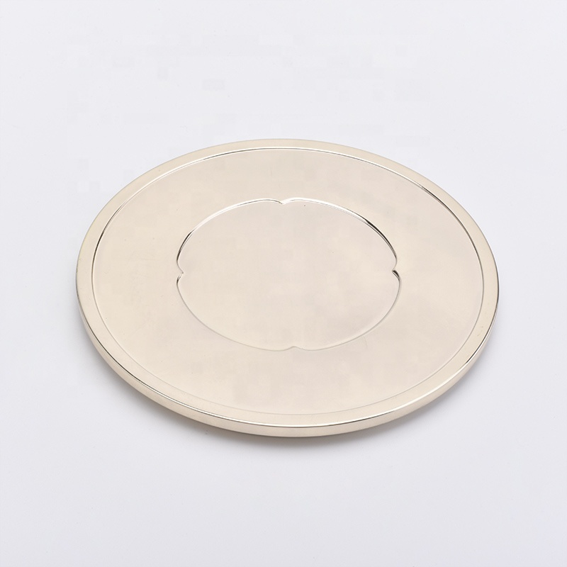 Gold round stainless steel lid for candle jars wholesale