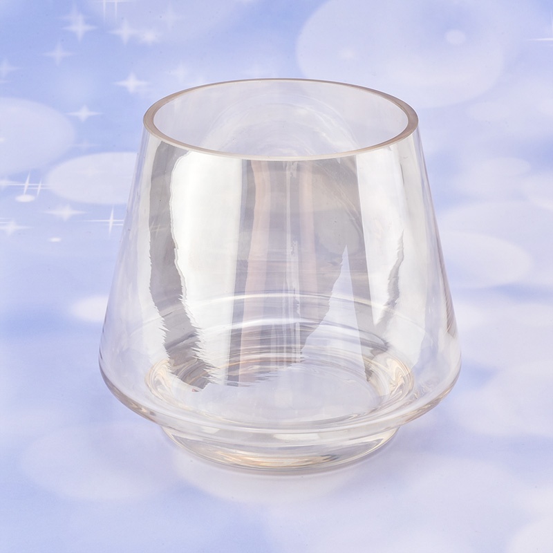 Clear decorative glass votive candle vessel empty supplier