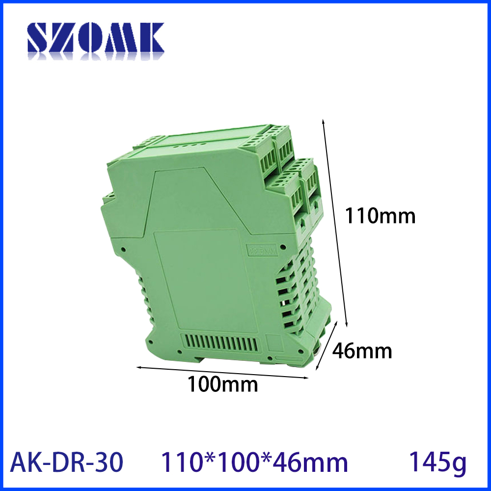 Nylon ul94-v0 plastic din rail enclosure 110*100*46mm AK-DR-30