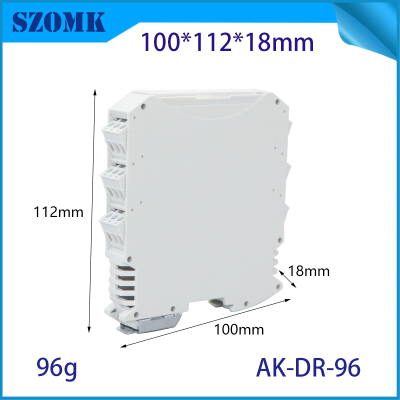 100*112*45MM AK-DR-95 Pcb Circuit Board Industrial Electronic Terminal Cover Case PA66 Din Rail Plastic Enclosure - COPY - c6kg0r