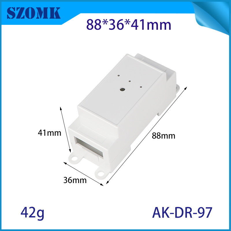 100*112*18MM AK-DR-96 Din Rail Enclosure For Pcb Board Sensor Electronic Terminal Plastic Enclosure - COPY - f5pqsf