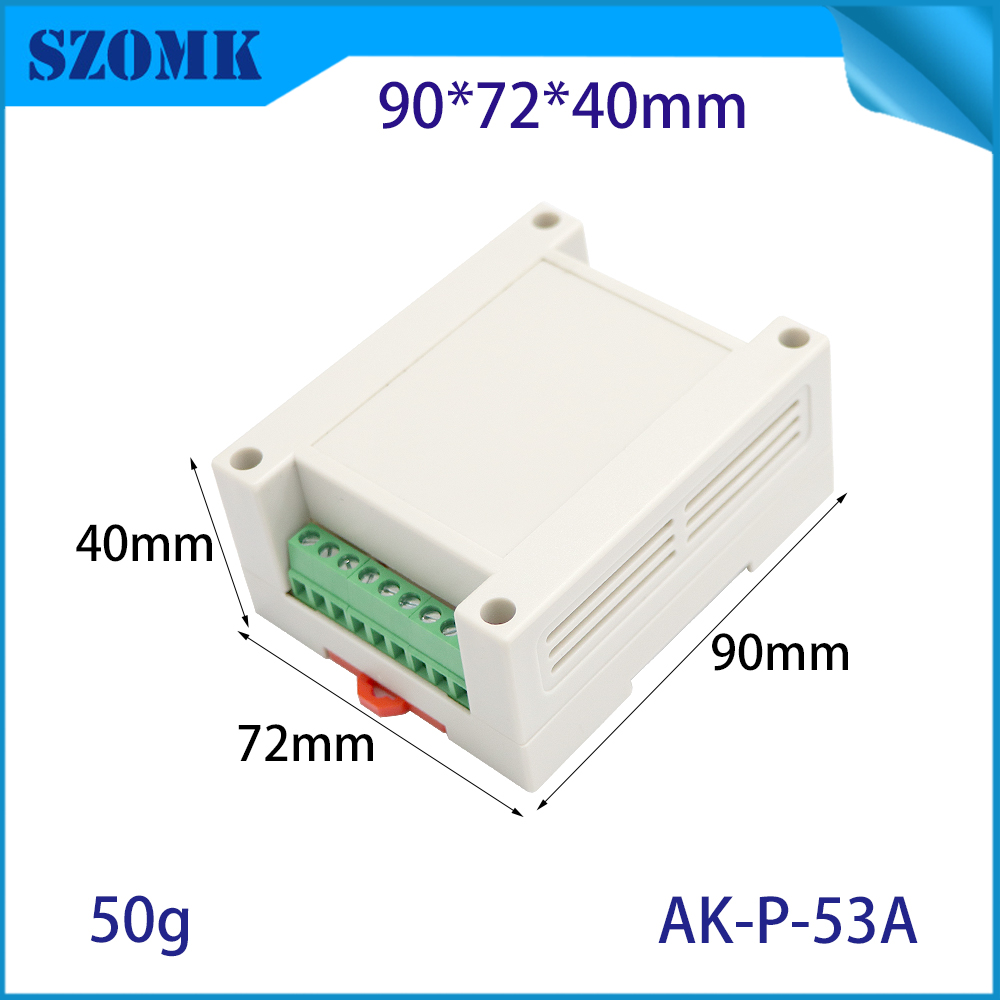 120*100*48mm AK-P-53A DINレールターミナルブロックジャンクションボックス128-5.08ターミナル9ビットABSプラスチックPCBボックス