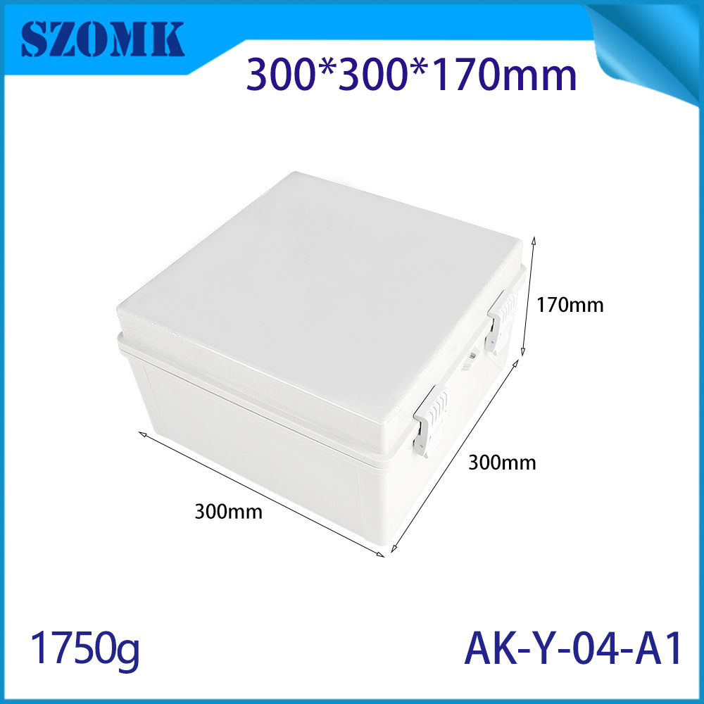 AK-Y-04A1 ABS di plastica Copertura addominiera a copertura elettrica con piastra di montaggio 300x300x170mm