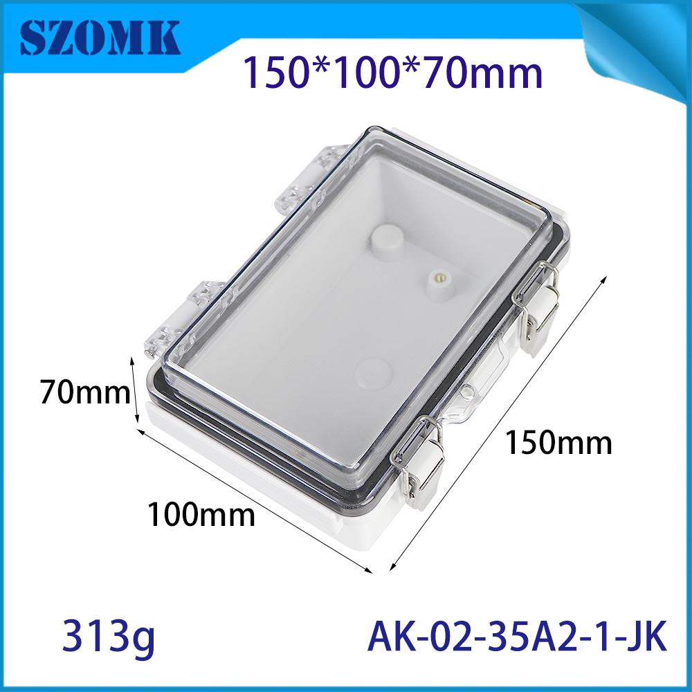 AK-02-35A1-JK 케이블 정션 상자 실내 실외 전기 상자 ABS 플라스틱 프로젝트 상자 100x150x70mm