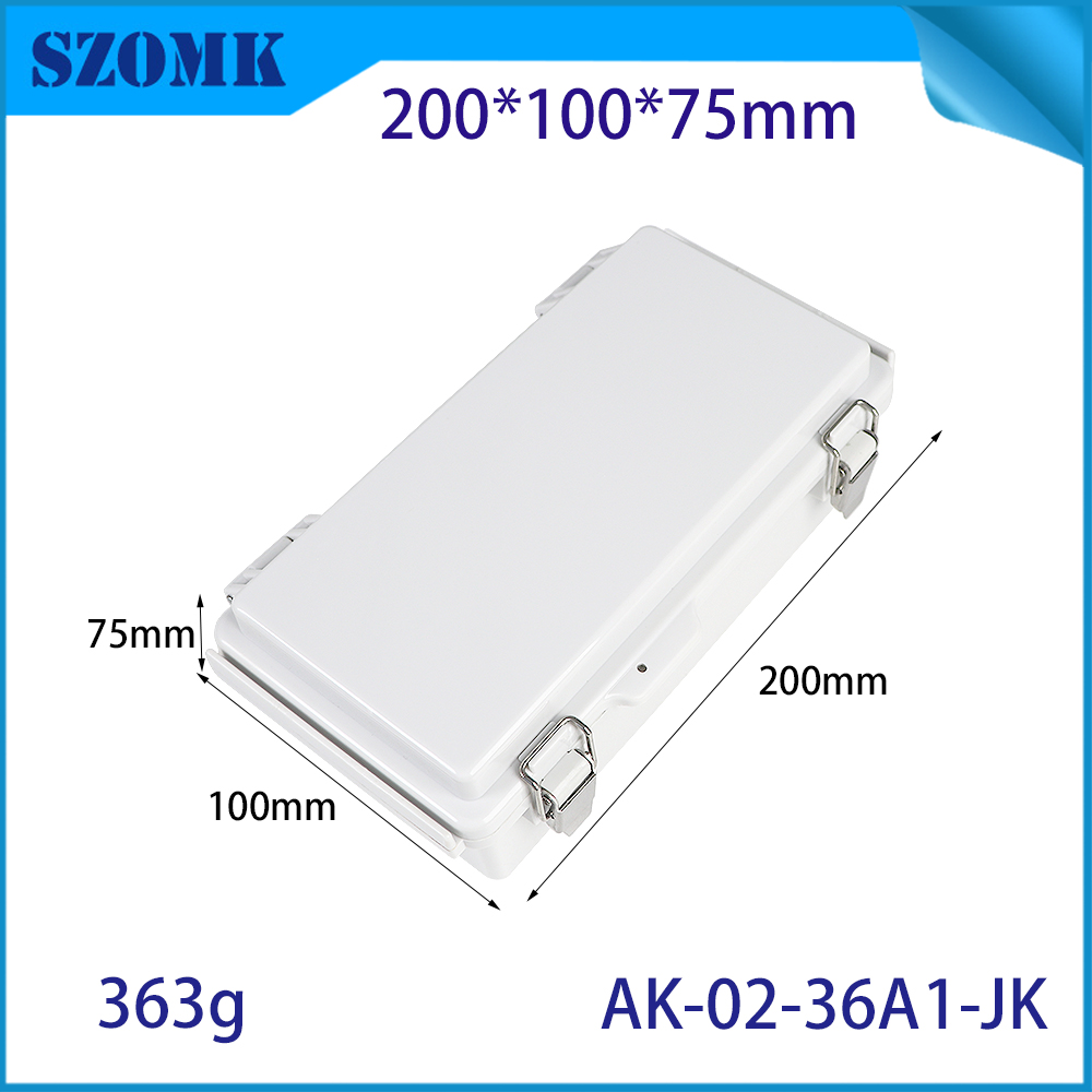 AK-02-36A1-JK ABS IP67 실외 벽 장착 광섬유 분배 박스 종료 상자 200x100x75mm