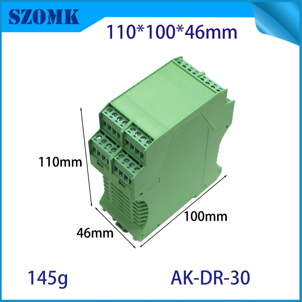 Nylon Plastic Material Din Rail Enclosure/ AK-DR-30/ 110*100*46mm