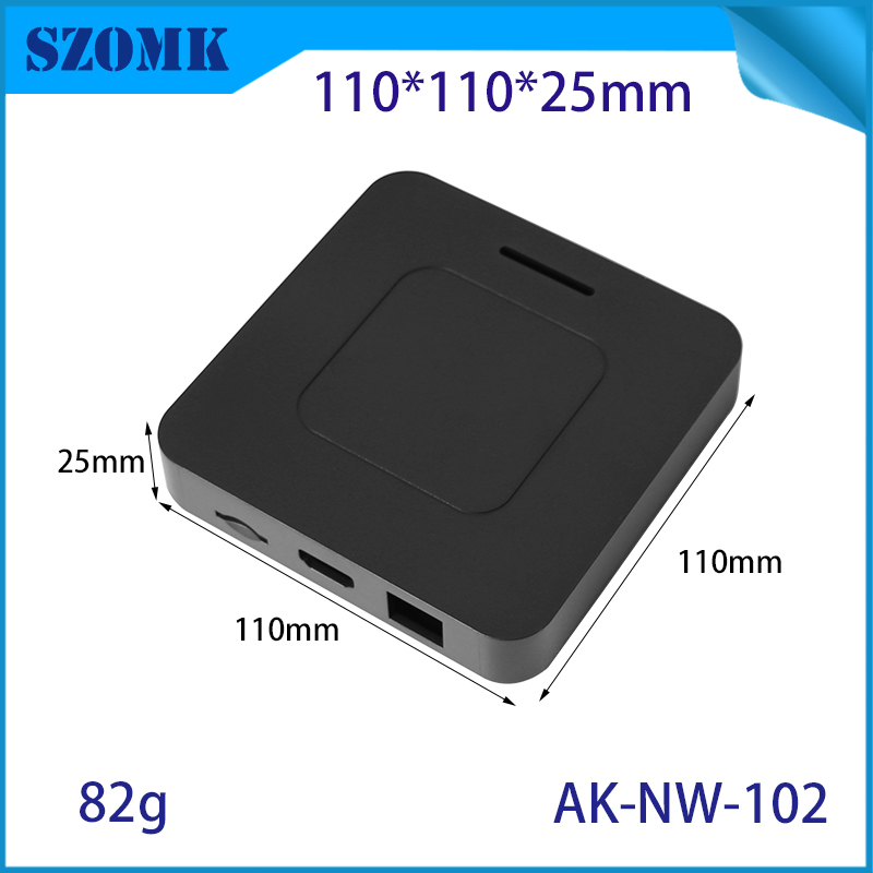 AK-NW-102 WiFi Voice Control Remote Media Player Streaming TV-Box 4K ABS Elektrische Box 110*110*26mm