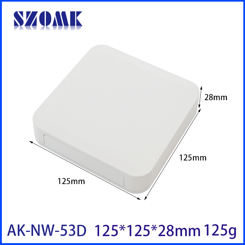 ABS-Projektbox Fernsteuerungsnetzwerk Sensor Gateway Box Kunststoffmontage IoT-Gehäuse AK-NW-53d 125*125*28 mm