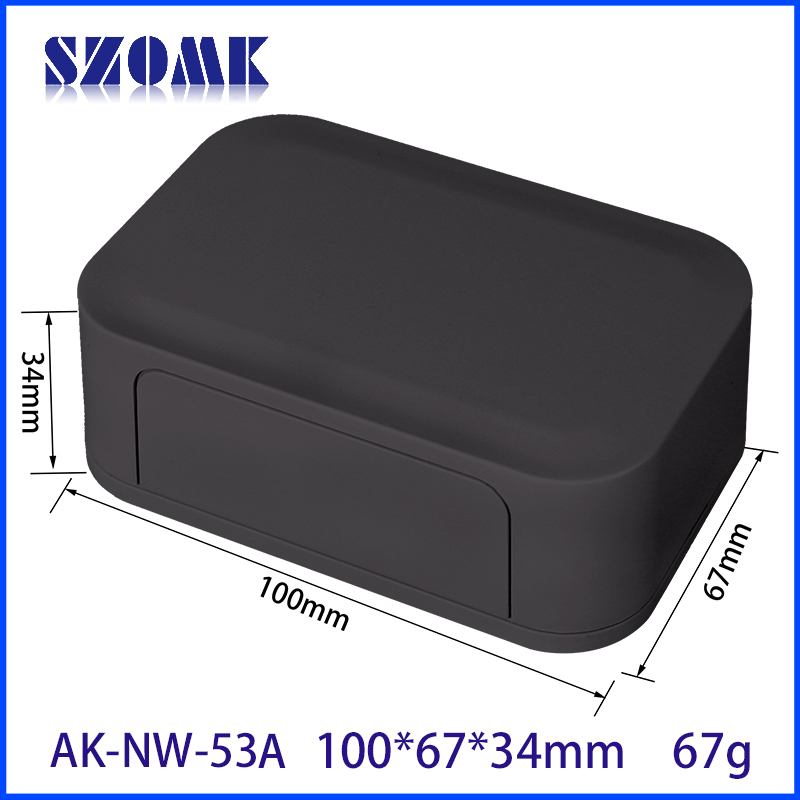ABS电子外壳塑料外壳成型服务塑料物联网产品AK-NW-53A 100x67x 34mm