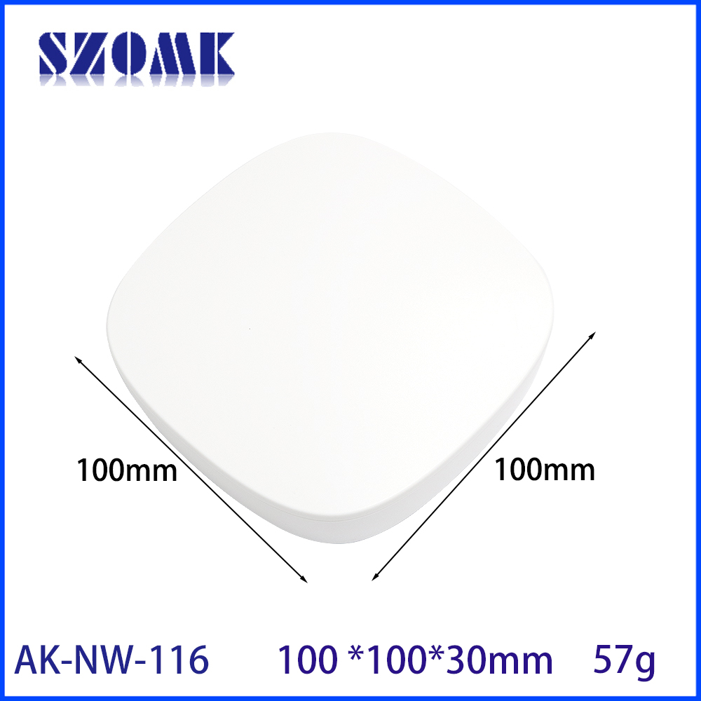 AK-NW-116 WiFi Gateway IoT Access Point Point Enclosure Boîte de jonction blanche pour PCB 100 * 100 * 30 mm